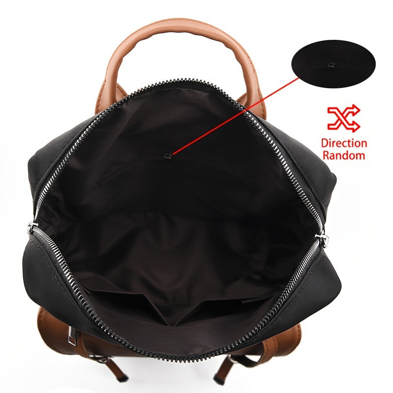 PU Leather Backpack Large Capacity Travel Bag For Outdoor Camping Hiking
