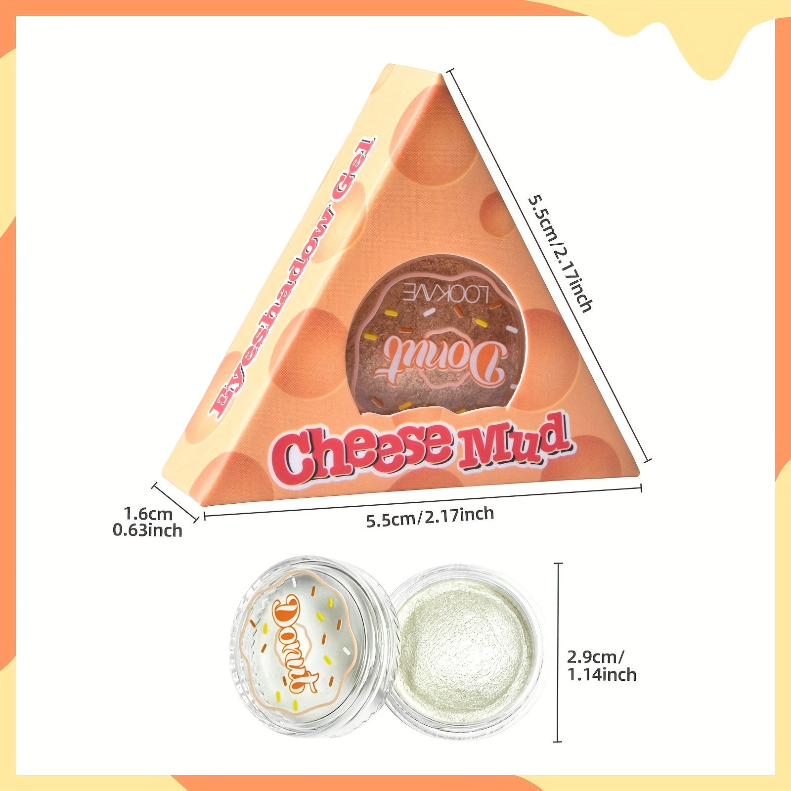 16 Colors Pearly Eyeshadow Clay Brown Golden Cheese Mud Shimmer Glitter