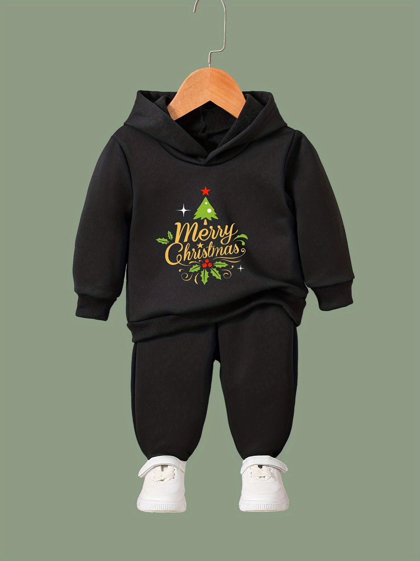 Girls 2pc Christmas Hoodie Sweatshirt and Pants Set