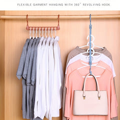 2pcs Nine Holes Magic Clothes Hanger Multifunctional Wardrobe Storage Hanger