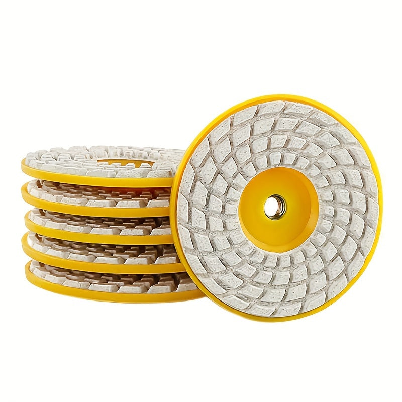 2pcs 4 Inch 100mm Diamond Wet Dry Polishing Pad for Stone Quartz Marble Granite