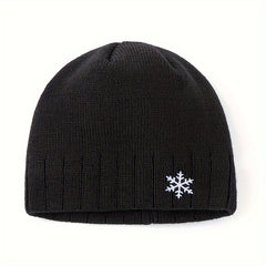 Snowflake Knit Cap Winter Ear Protection Hat Warm Beanie
