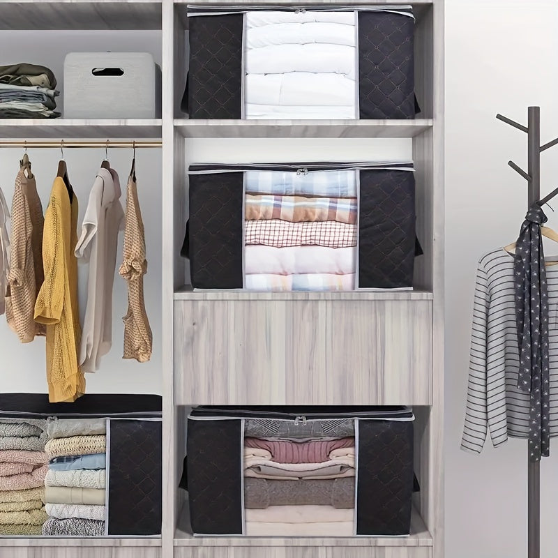 Folding Storage Box Non Woven Fabric Organizer for Clothes Blankets Books