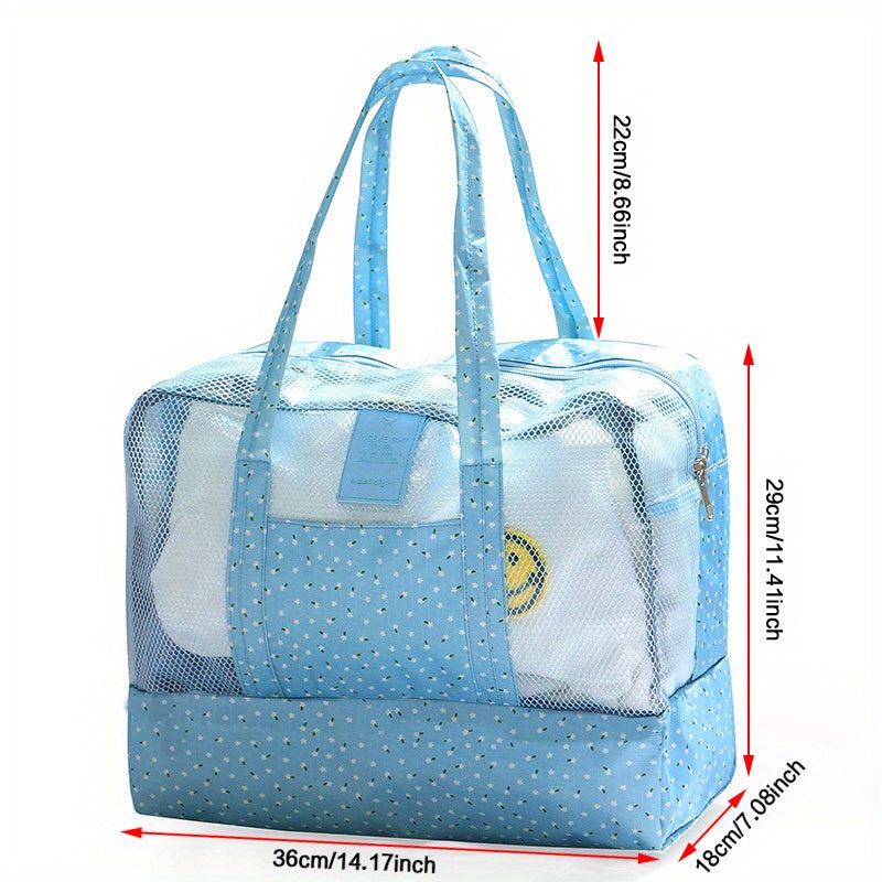 Waterproof Beach Bag Dry Wet Tote for Swimming & Traveling