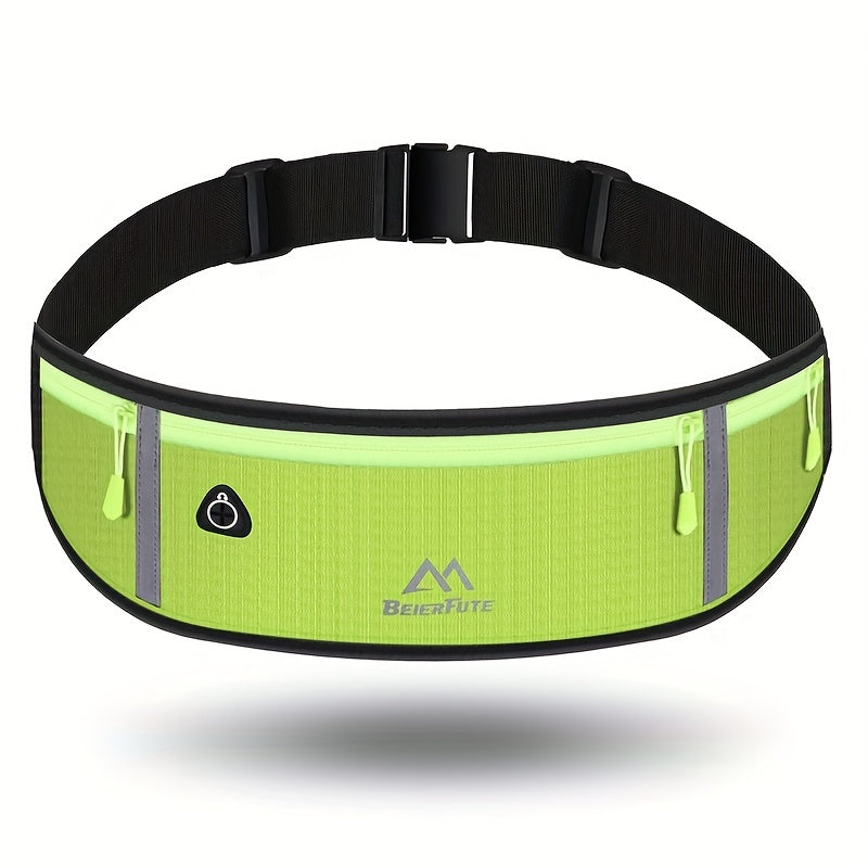 Sports Fanny Pack with Reflective Strip - Ultra Thin Waist Bag for Men and Women