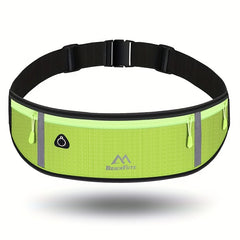 Sports Fanny Pack with Reflective Strip - Ultra Thin Waist Bag for Men and Women