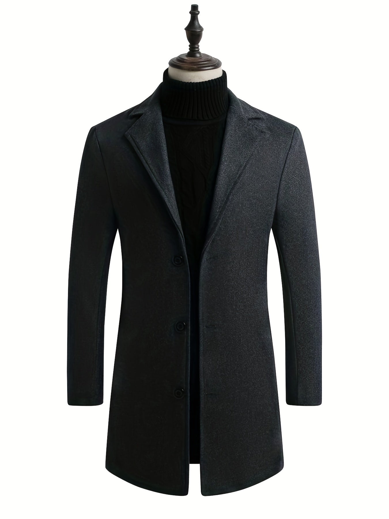 Men's Classic Trench Coat for Fall Winter Business