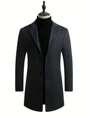Men's Classic Trench Coat for Fall Winter Business