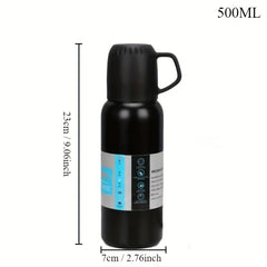 Stainless Steel Vacuum Insulated Cup w/ 2 Extra Lids Portable Outdoor Sports