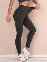 Pocket Skinny Leggings High Waist Lifting Leggings Women's Clothing
