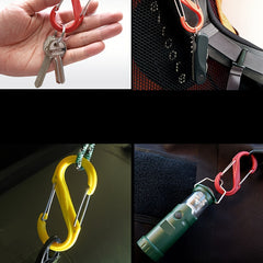6pcs Colorful Keychain Keyring S-shaped Buckle Outdoor Camping Hiking Travel