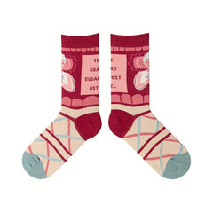 Illustration Print Socks Funny Mid Tube Women's Stockings