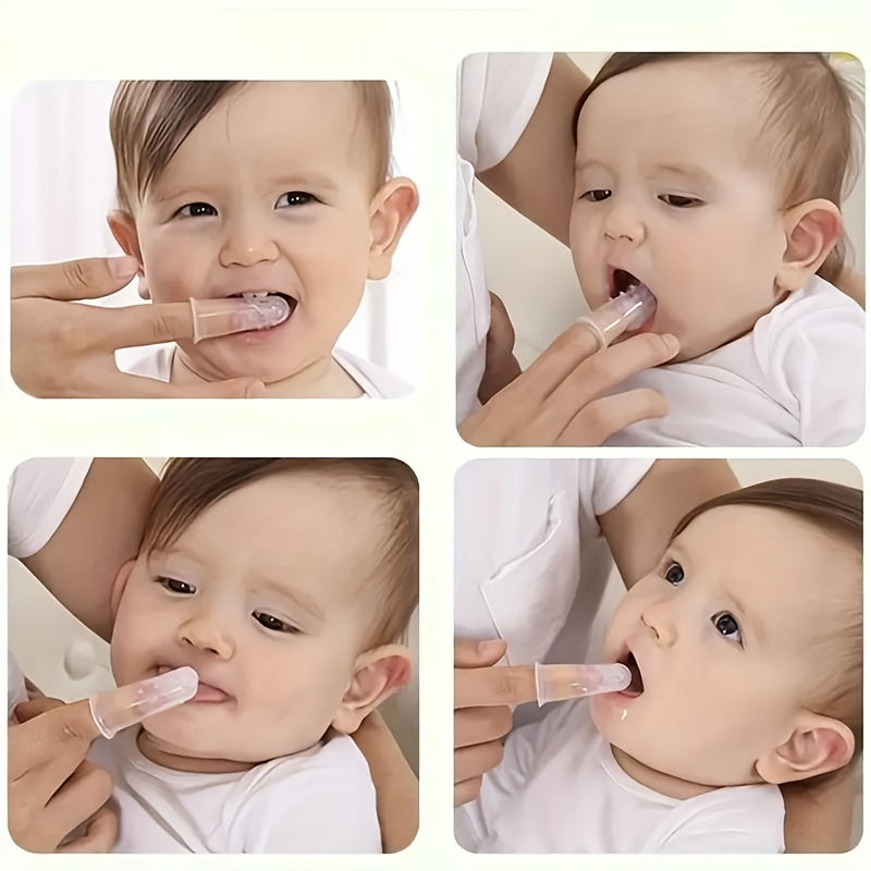 Soft Baby Finger Toothbrush for Teething & Oral Cleaning