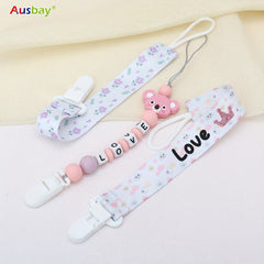 Personalized Baby Pacifier Clip Leash with Name - Ideal Gift