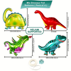 4pcs Dinosaur Balloons Birthday Party Supplies