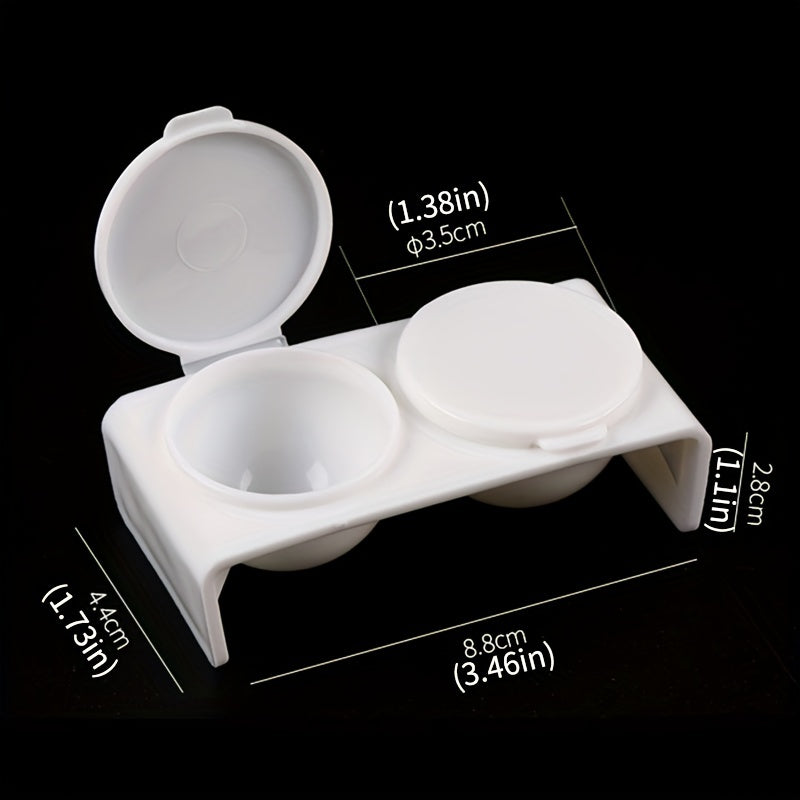 Double Cup Nail Art Bowl Soaking Dish Dappen Dish With Lids