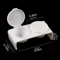 Double Cup Nail Art Bowl Soaking Dish Dappen Dish With Lids