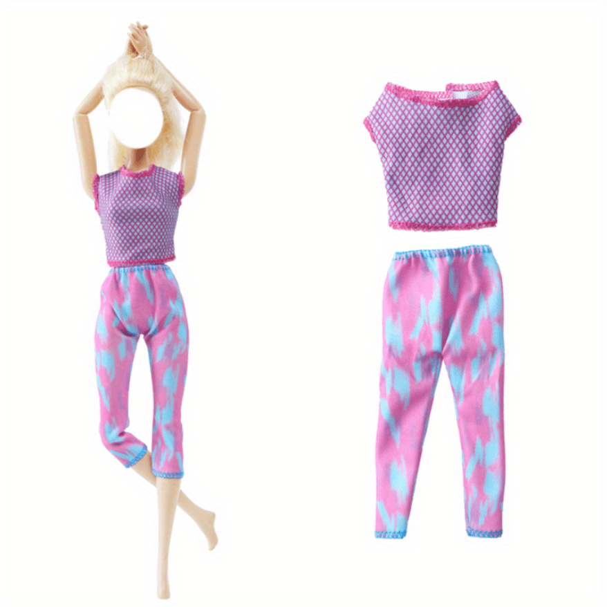 Doll Mini Dress Summer Daily Wear Pants Coat Shirt Pink Clothes Doll Accessories