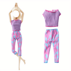 Doll Mini Dress Summer Daily Wear Pants Coat Shirt Pink Clothes Doll Accessories