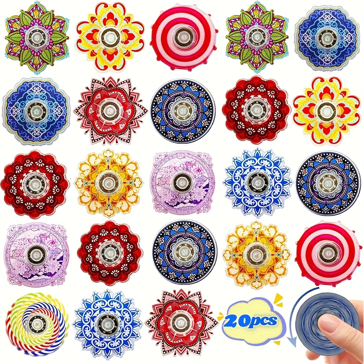 20pcs Fidget Spinner Mini Toys Party Favors Supplies Kids Adults Easter Birthday