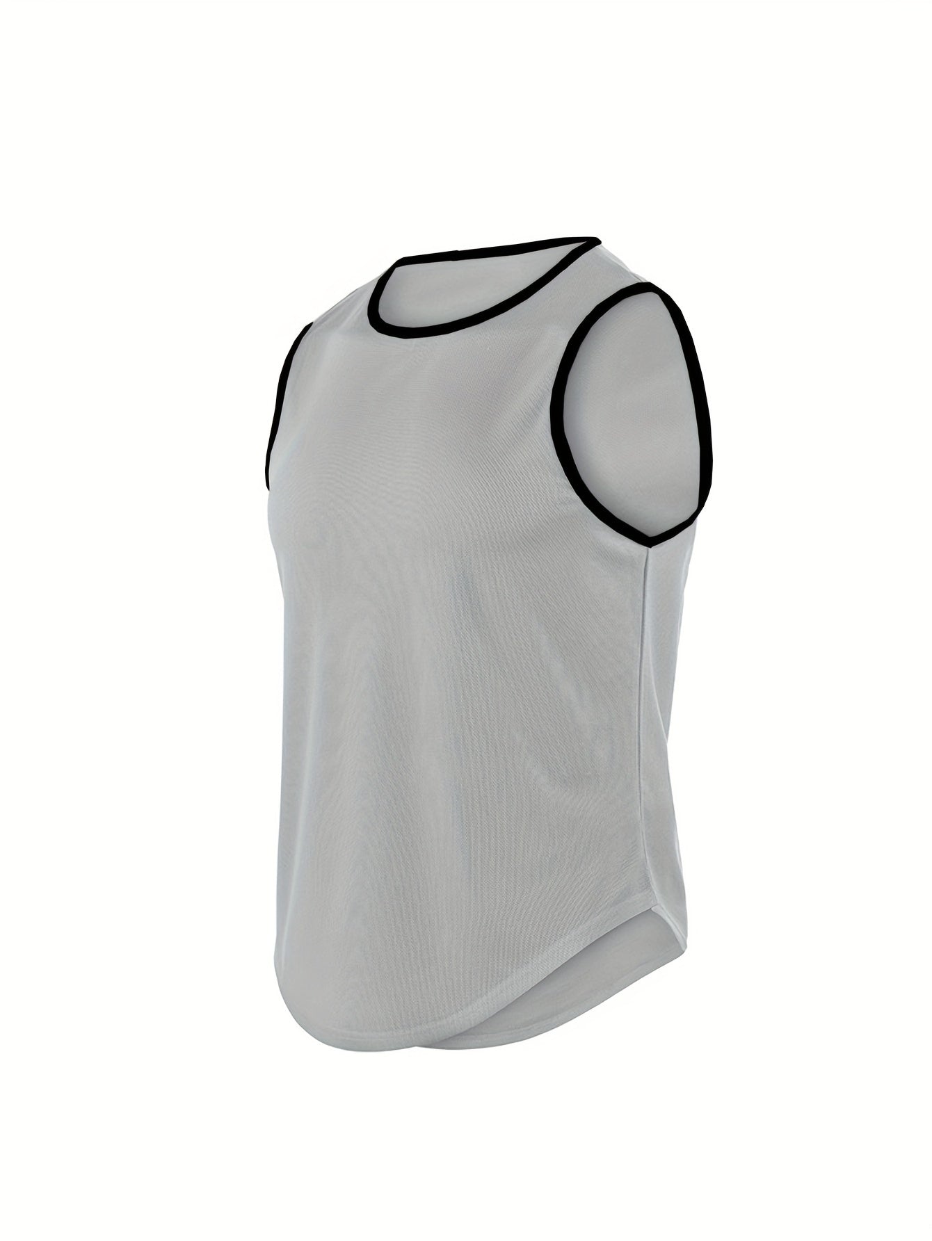 Men's Solid Tank Top Casual Comfy Vest For Summer Gym Workout