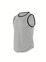 Men's Solid Tank Top Casual Comfy Vest For Summer Gym Workout