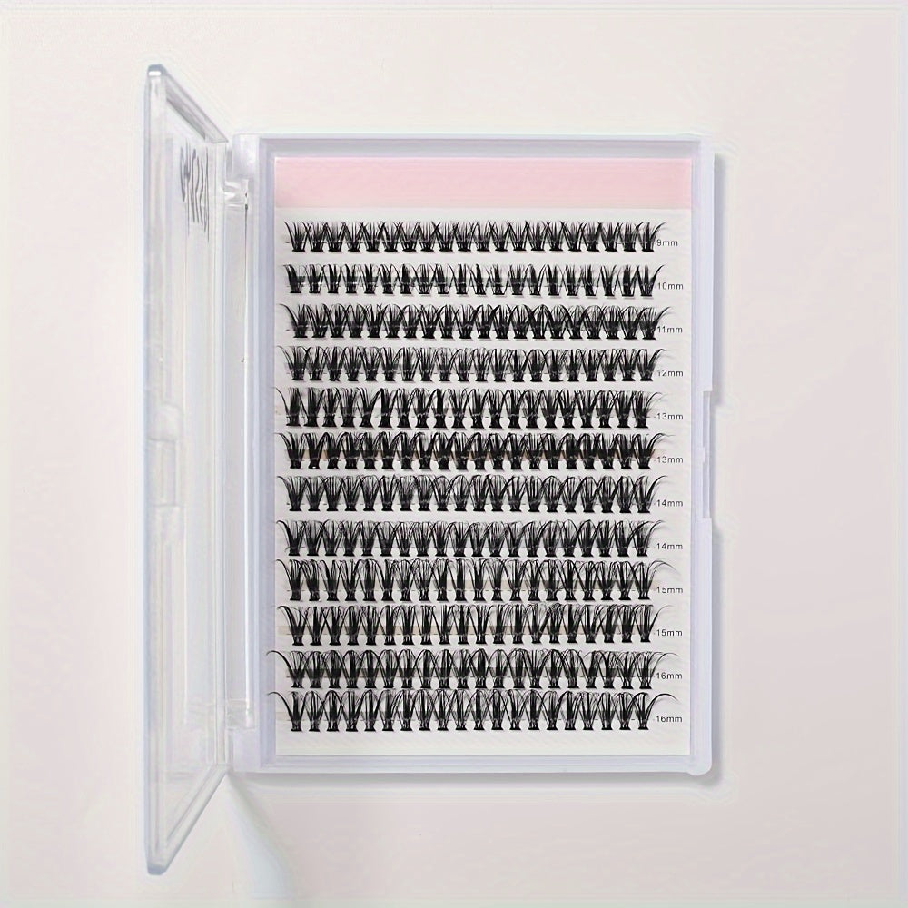 240pcs 40D Eyelash Cluster Extension D Curl Mixed Tray Faux Mink Lashes