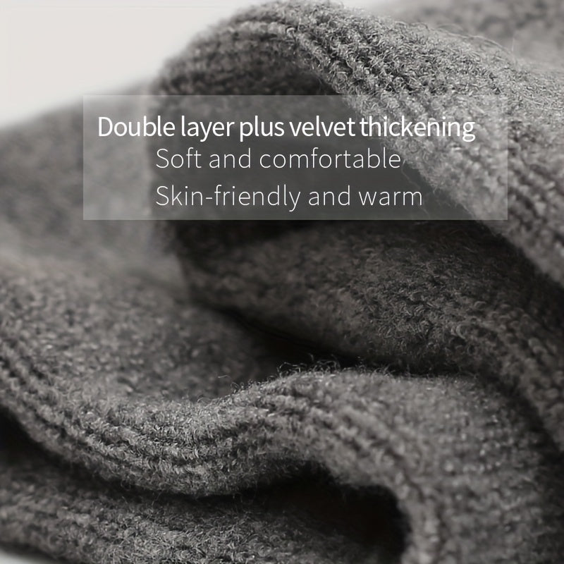 Warm Half Finger Gloves for Men & Women - Thickened Velvet Wrist Warmer