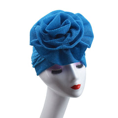 Sparkling Large Flower Women Cancer Chemo Hat Turban Head Covering