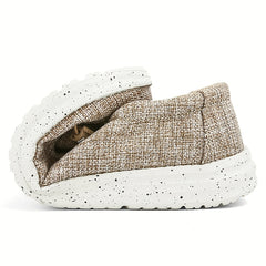 Women's Flat Canvas Shoes Slip On Loafers Casual Walking Shoes