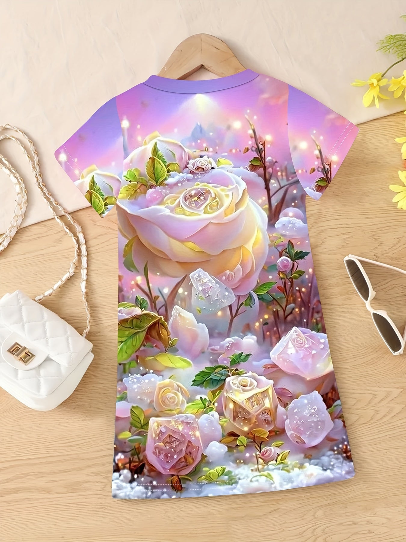 Flower Fairy Land Graphic Dress Girls Summer Gift