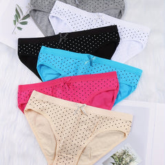 6 Pack Cotton Panties Assorted Colors Soft Bikini Briefs Women's Underwear