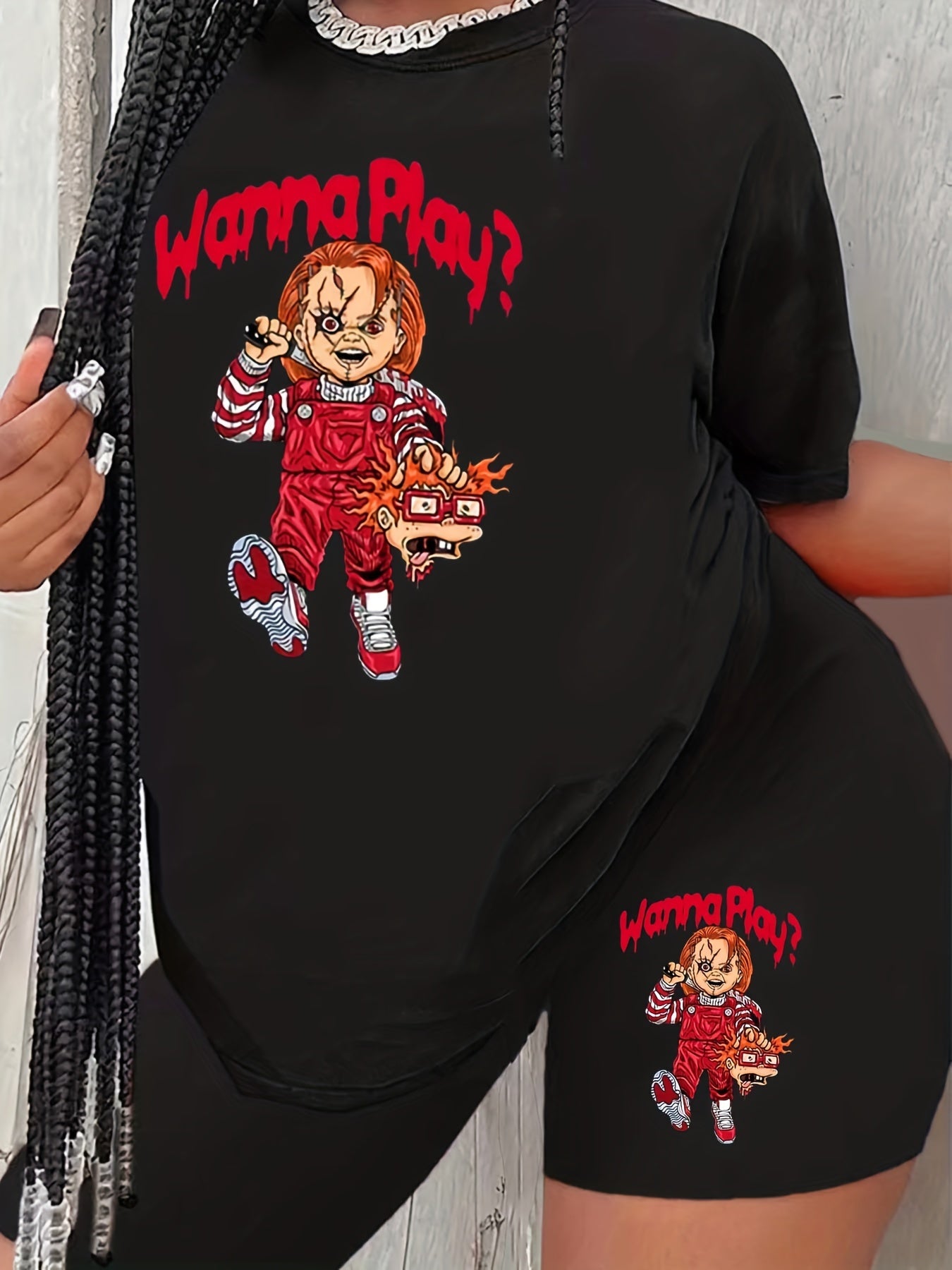 Horror Cartoon Two Piece Set