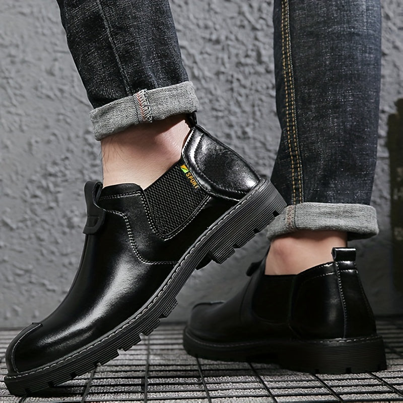 Men's PU Leather Casual Shoes Slip On Outdoor Walking
