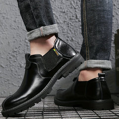 Men's PU Leather Casual Shoes Slip On Outdoor Walking
