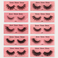 Natural Effect Faux Mink Hair False Eyelashes