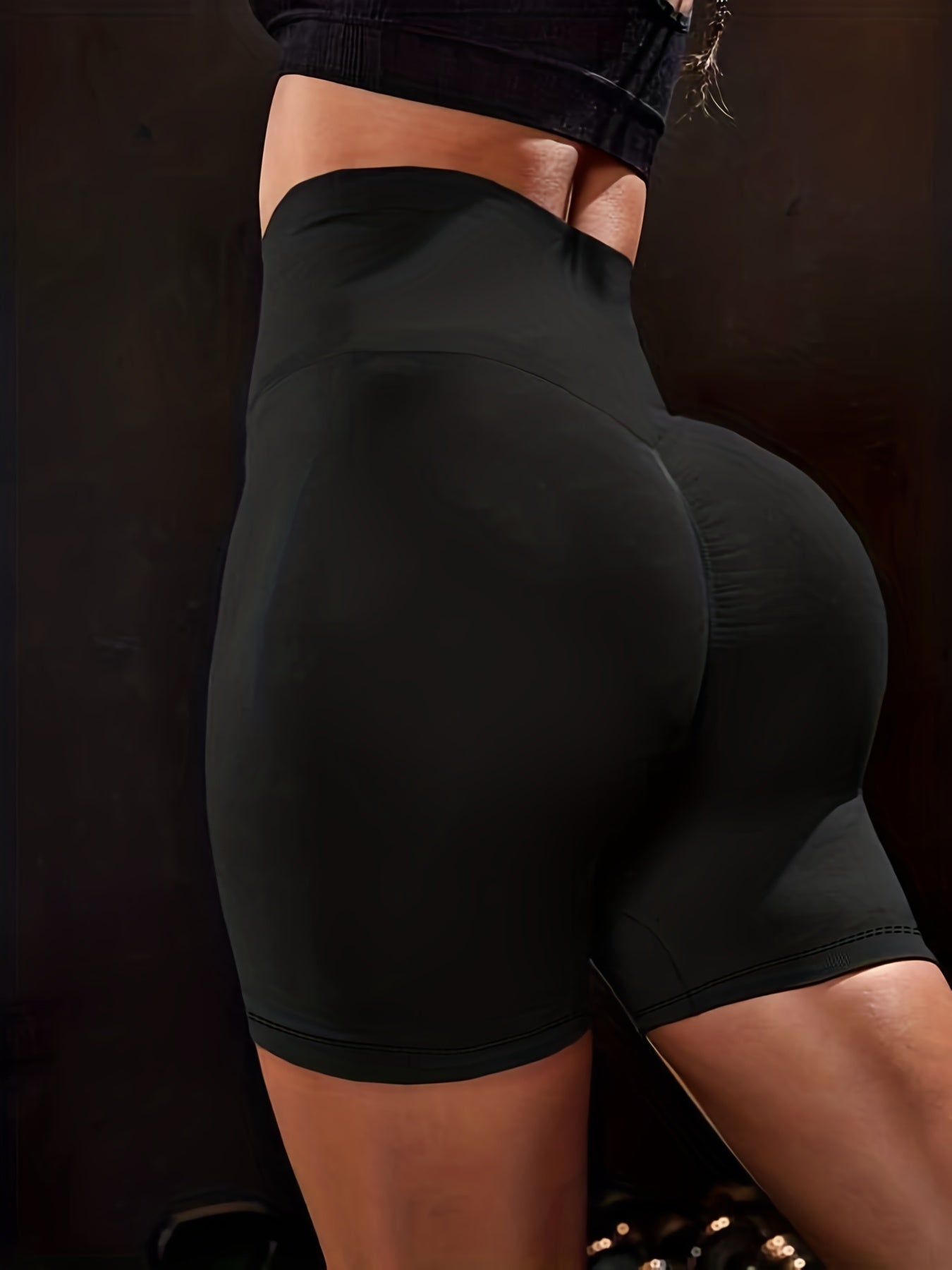 Yoga Sports Shorts Wide Waistband Biker Shorts Women