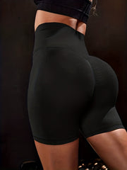 Yoga Sports Shorts Wide Waistband Biker Shorts Women