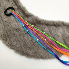 Girls Y2K Gradient Braided Wig Hair Ties for Party Performance