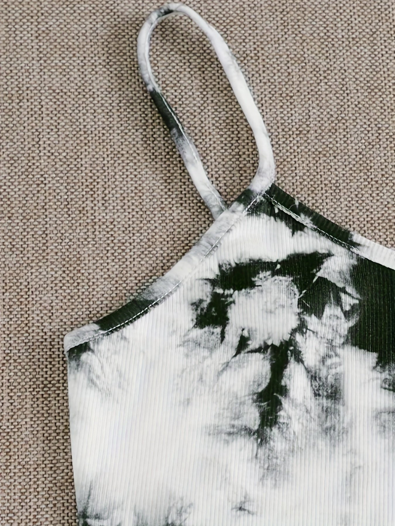 Tie Dye Crop Cami & Tie Shorts Pajama Set