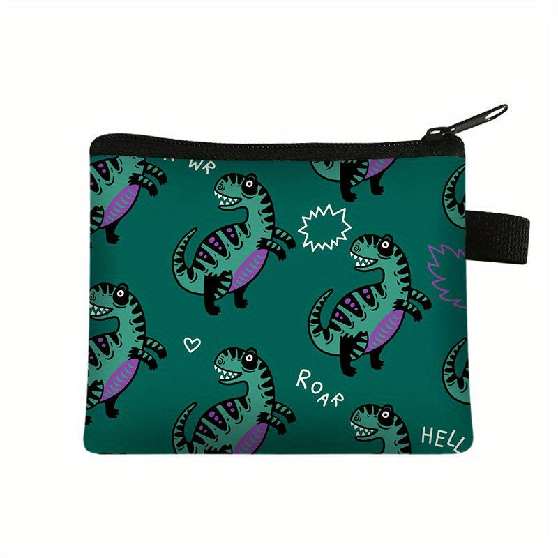 Cute Dino Coin Purse Zipper Card Holder Key Pouch