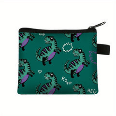 Cute Dino Coin Purse Zipper Card Holder Key Pouch