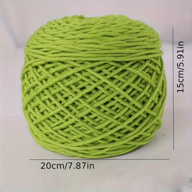 1pc Cotton Yarn Ball 8 Ply Thick Yarn Hand Woven Diy Scarf Sweater Doll Material