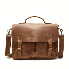 Men's Vintage Large Capacity Briefcase Travel Crossbody Bag