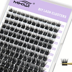 144pcs Cluster Lashes Mix 0.07mm D Curl DIY Kit