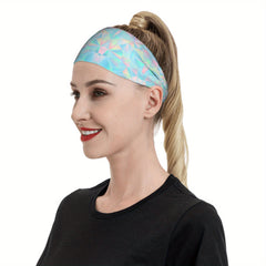 Rainbow Geometric Pattern Sport Headband Breathable & Comfortable