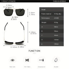 Men's Retro Steampunk Sunglasses Polarized UV400 Protective