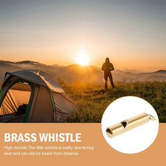 2pc Pure Brass Whistles High Frequency Field Survival Whistle