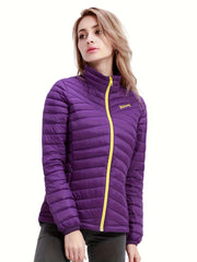 Women's Winter Puff Jacket Letter Embroidered Thermal Puff Coat