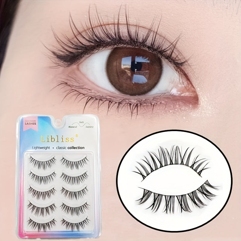 5 Pairs Little Devil Cosplay Faux Mink Lashes Natural Wispy Eyelash Extension